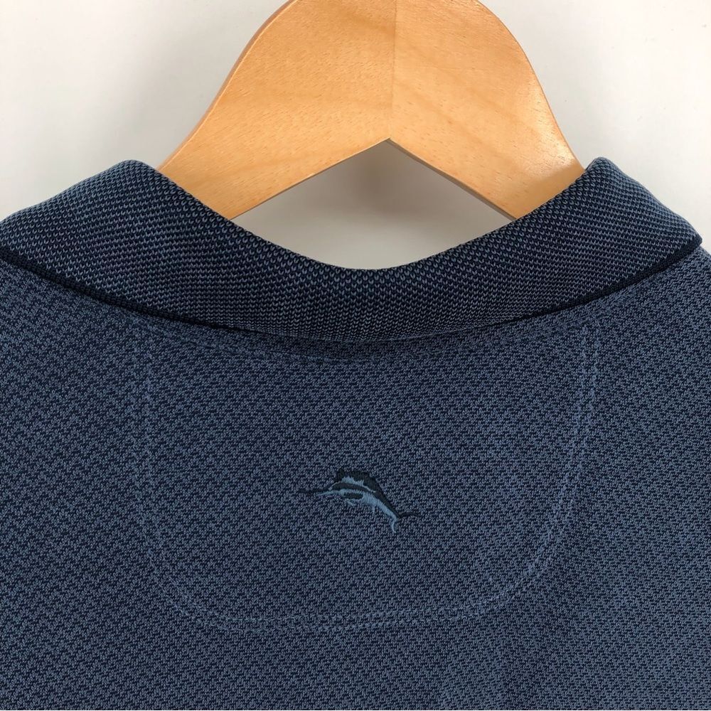 Tommy Bahama Polo Mens Medium Blue Short Sleeve Modal Blend - Picture 9 of 10